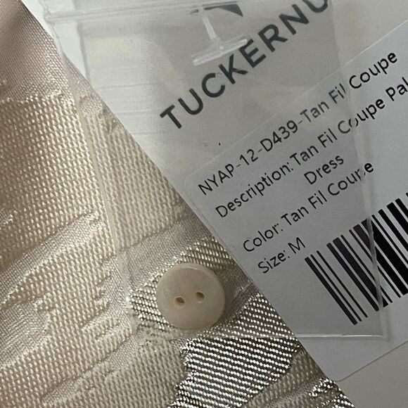 TUCKERNUCK Tan Fil Coupe Palmerston Dress Medium NEW Garden Floral Formal - Picture 8 of 14